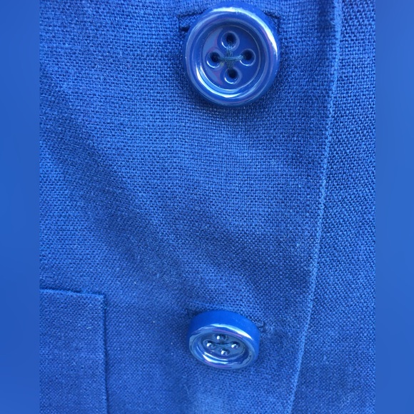 Kate Spade Blue Tami French Linen Blend Blazer with lining - Size 6. - Picture 4 of 17
